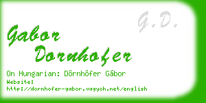 gabor dornhofer business card