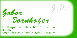 gabor dornhofer business card